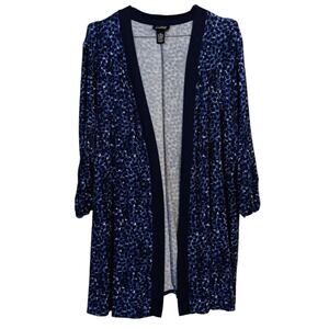 CATHERINES (ANYWEAR) Soft Knit Long‎ Open Jacket Cardigan 2X Office Career Work